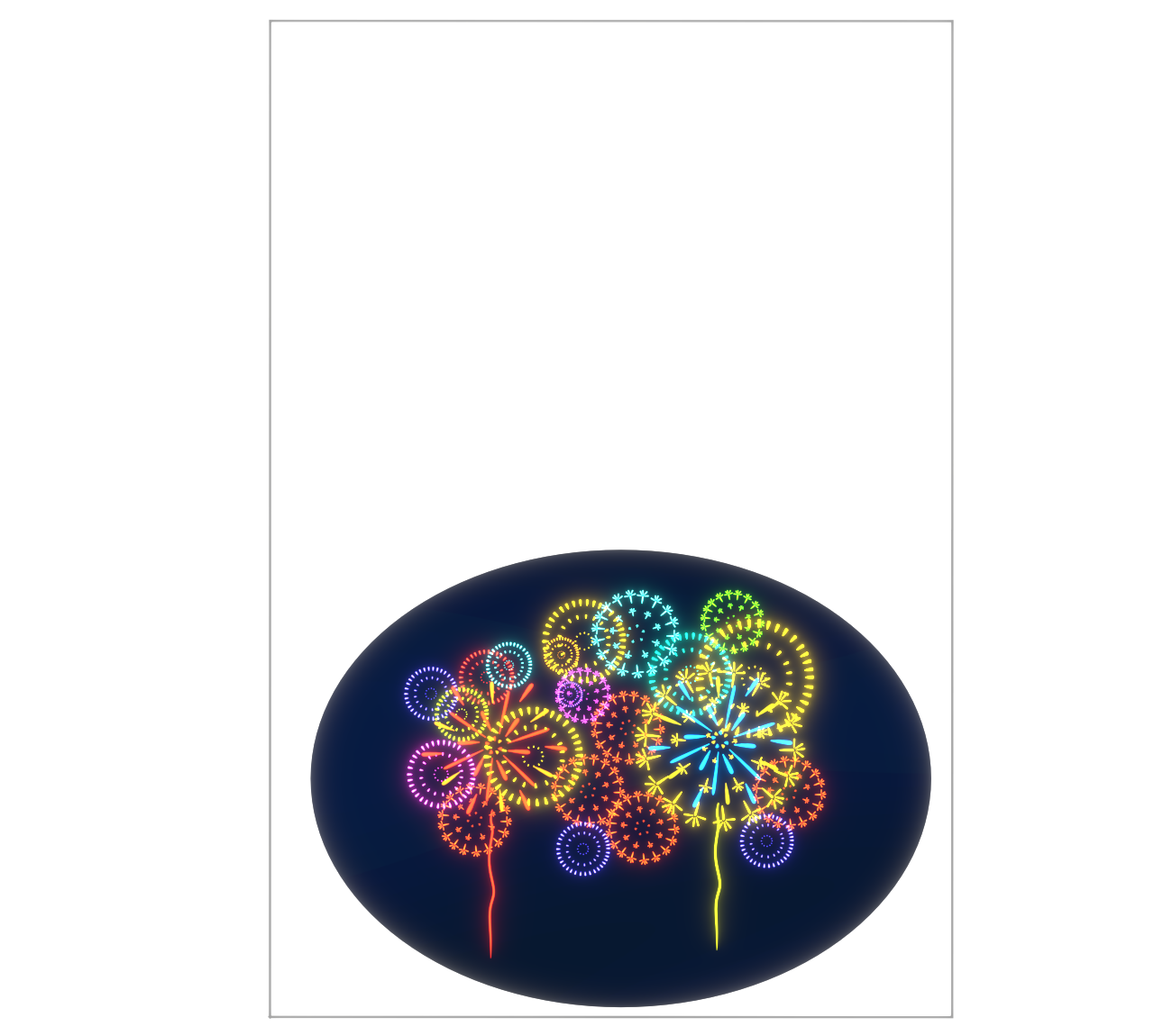 花火のメッセージカード