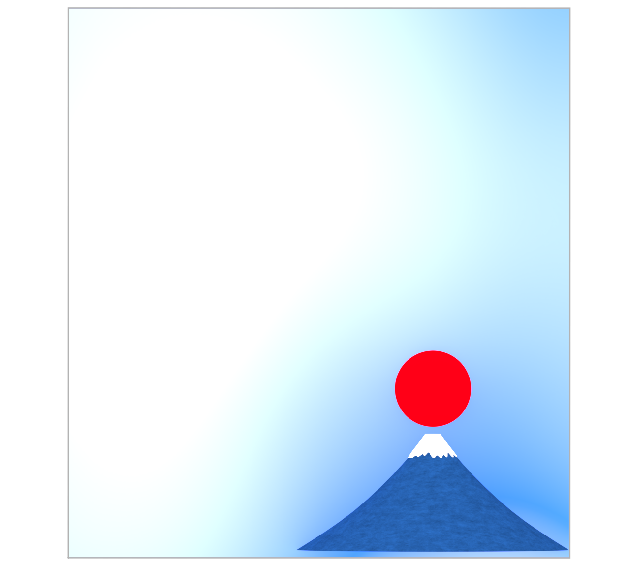 初日の出が昇るお正月の背景素材