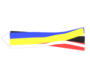 五色の吹き流しのイラスト