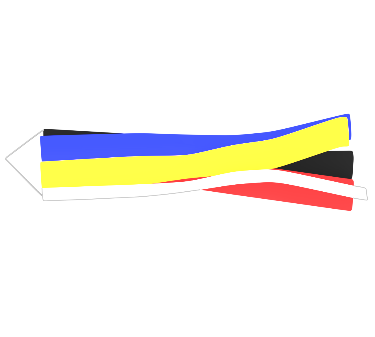 五色の吹き流しのイラスト