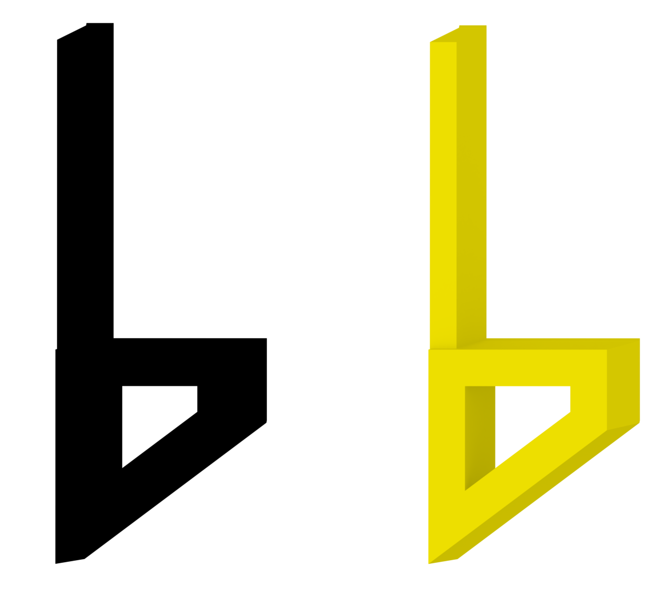 フラットの記号のイラスト