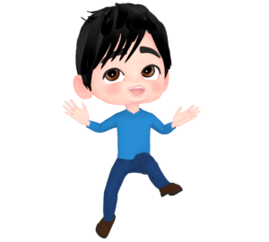 浮かれる男性のイラスト