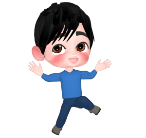 浮かれる男性のイラスト