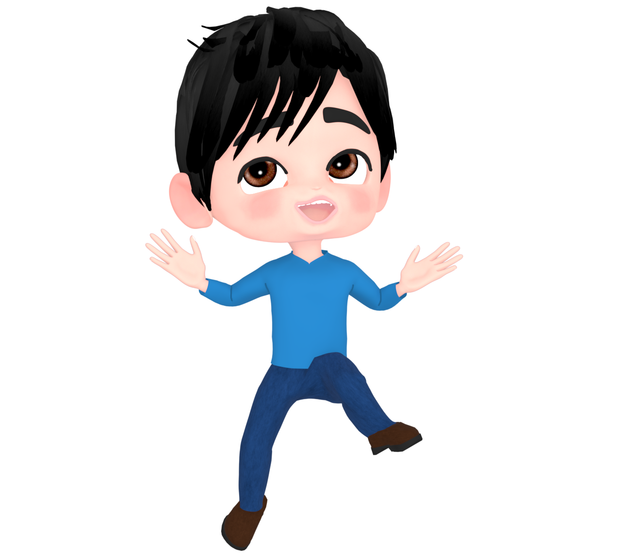 浮かれる男性のイラスト