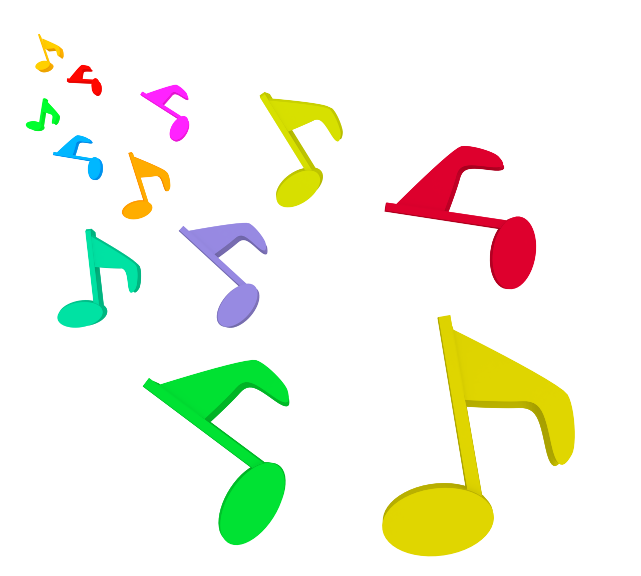 流れる音符のイラスト 9 流れる音符のイラスト