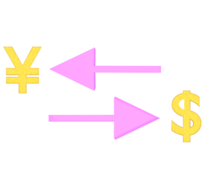 外貨両替のイラスト