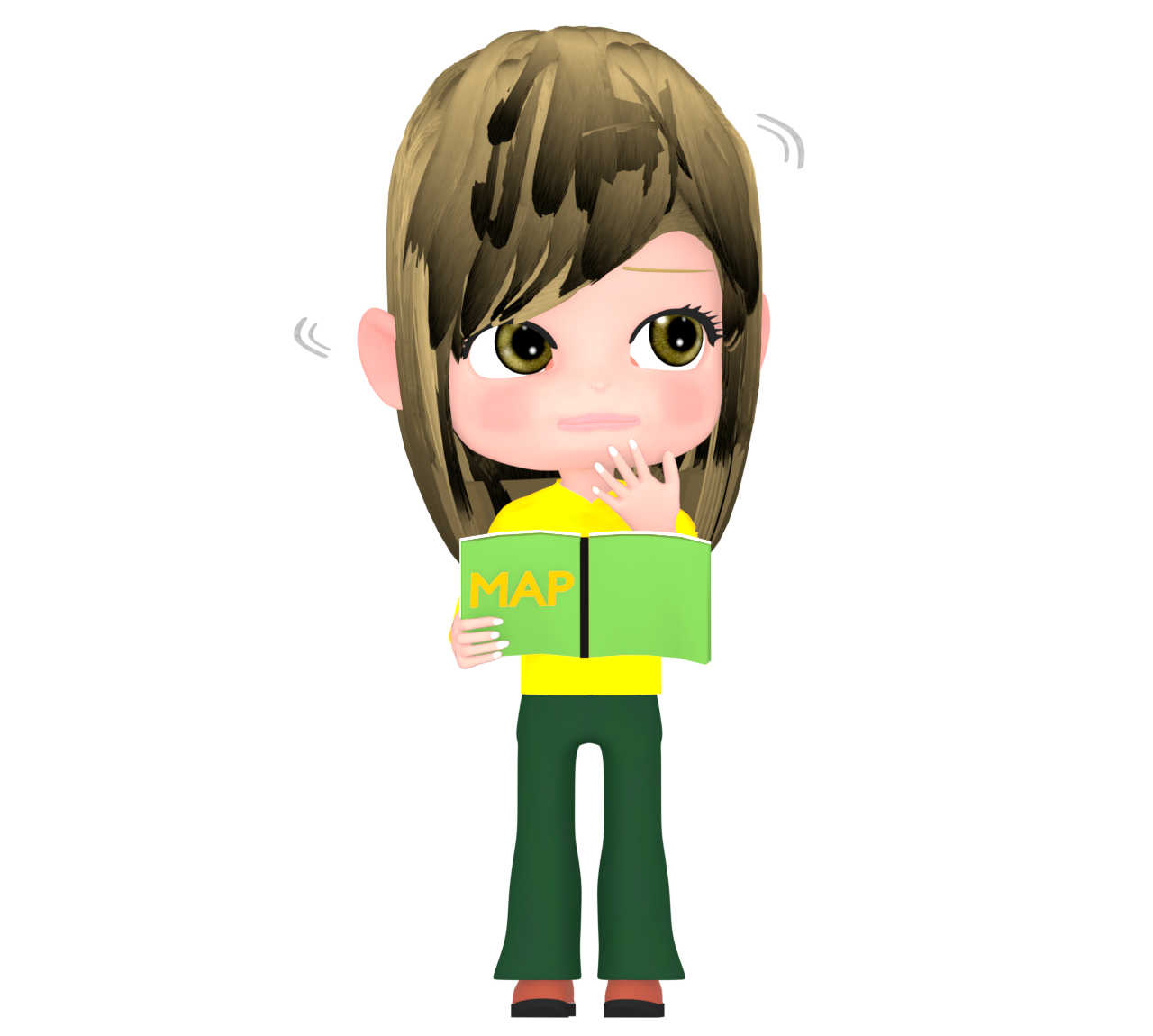 外国人が道に迷うイラスト
