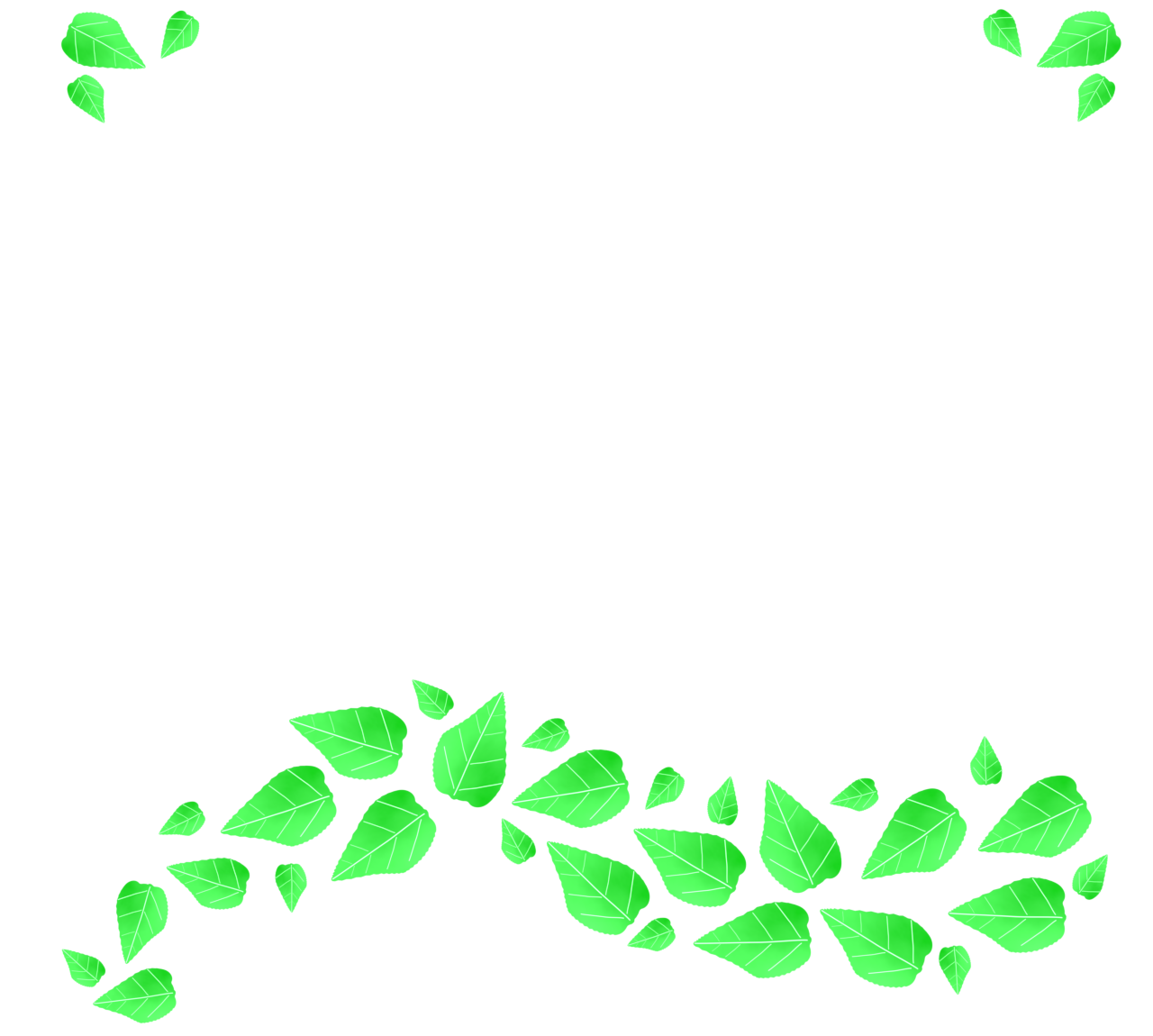 新緑の枠の素材（透過）