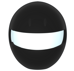 正面から見るフルフェイスヘルメットのイラスト