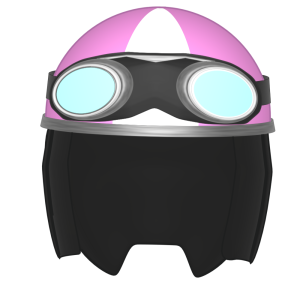 正面から見る半ヘルメットのイラスト