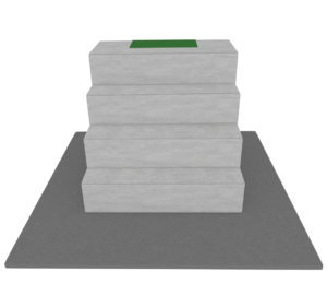 正面から見る階段のイラスト