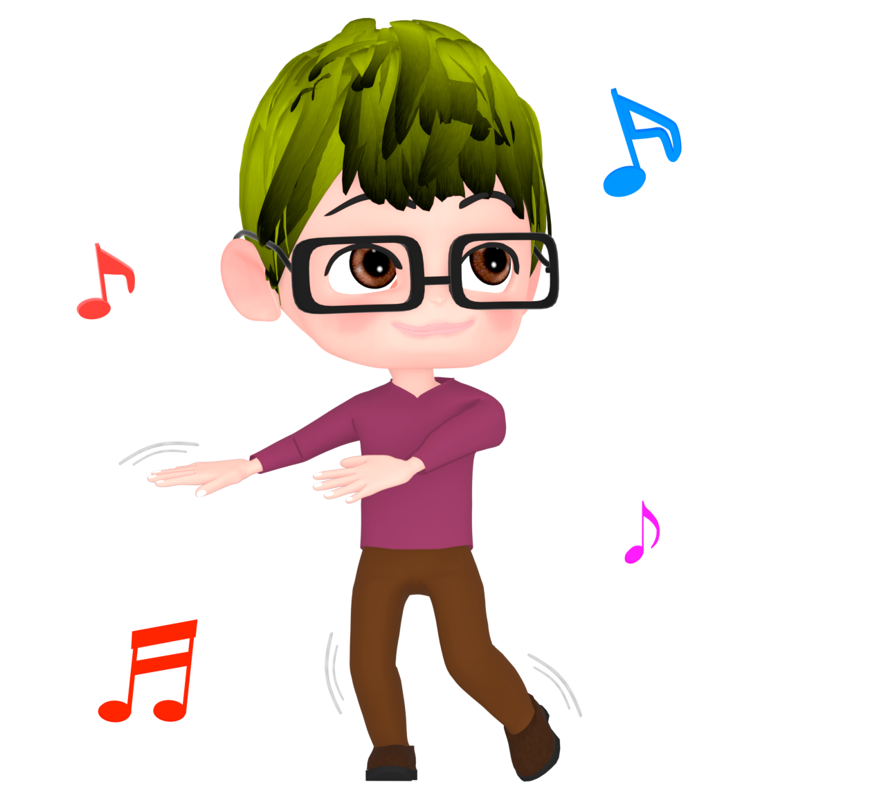 楽しくダンスを踊るイラスト