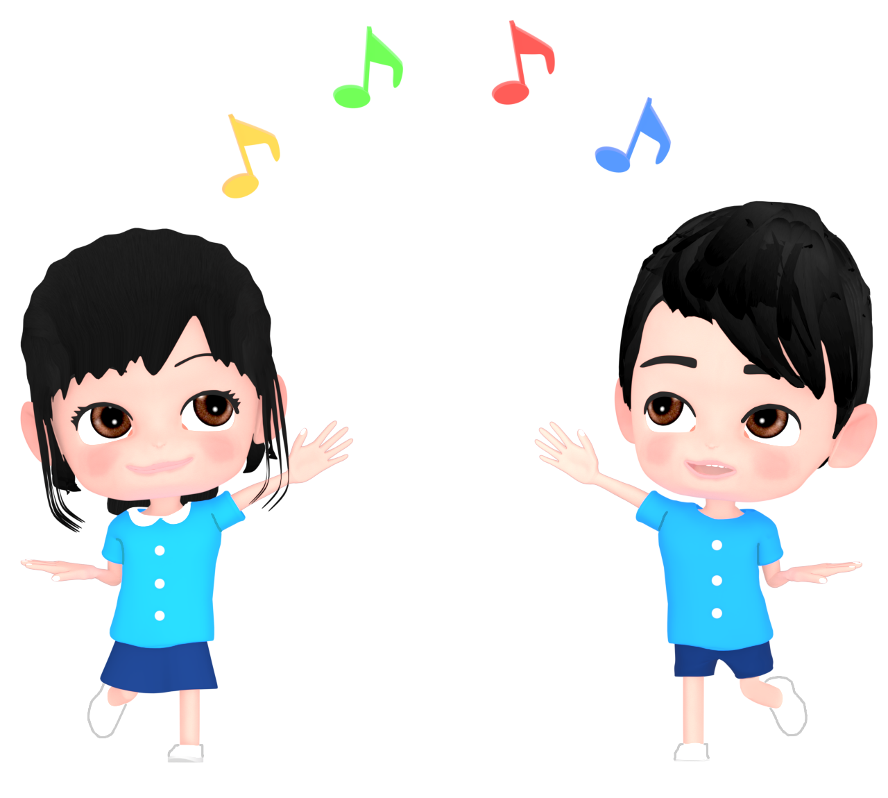 楽しく踊る園児のイラスト 9 楽しく踊る園児のイラスト