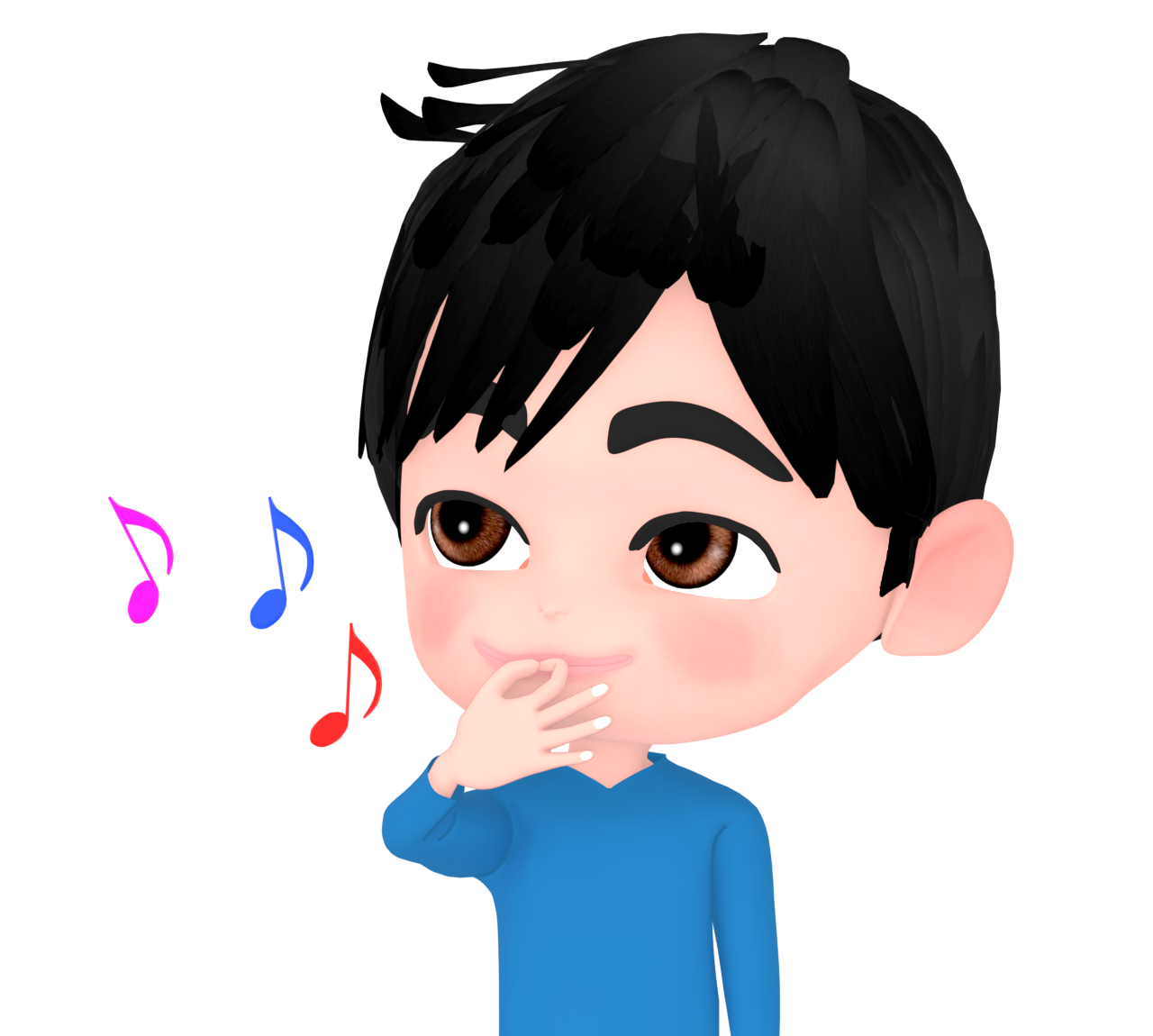 楽しく指笛を吹く男性のイラスト 12 楽しく指笛を吹く男性のイラスト