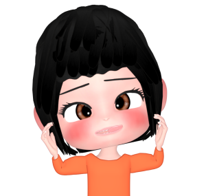 おもしろい変顔をした女性のイラスト