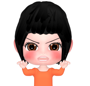 ガオーポーズをする女性のイラスト