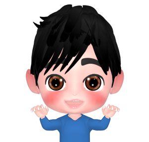 ガオー！ポーズをする男性のイラスト