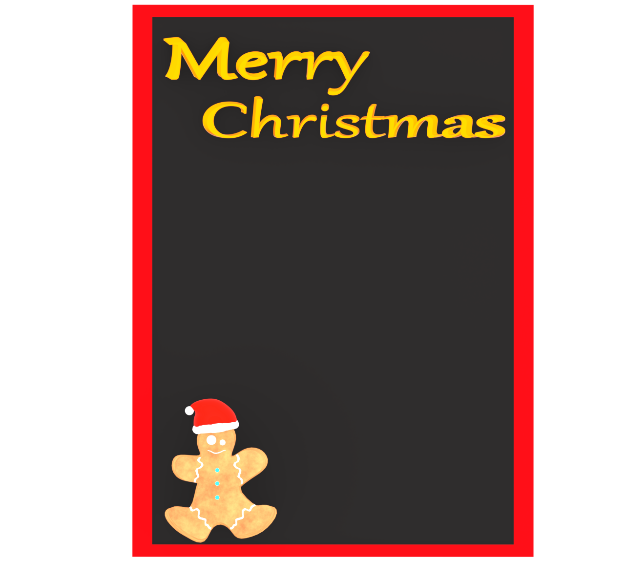 ジンジャーマンのクリスマスカード