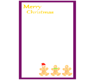 ジンジャーマンクッキーのグリーティングカード