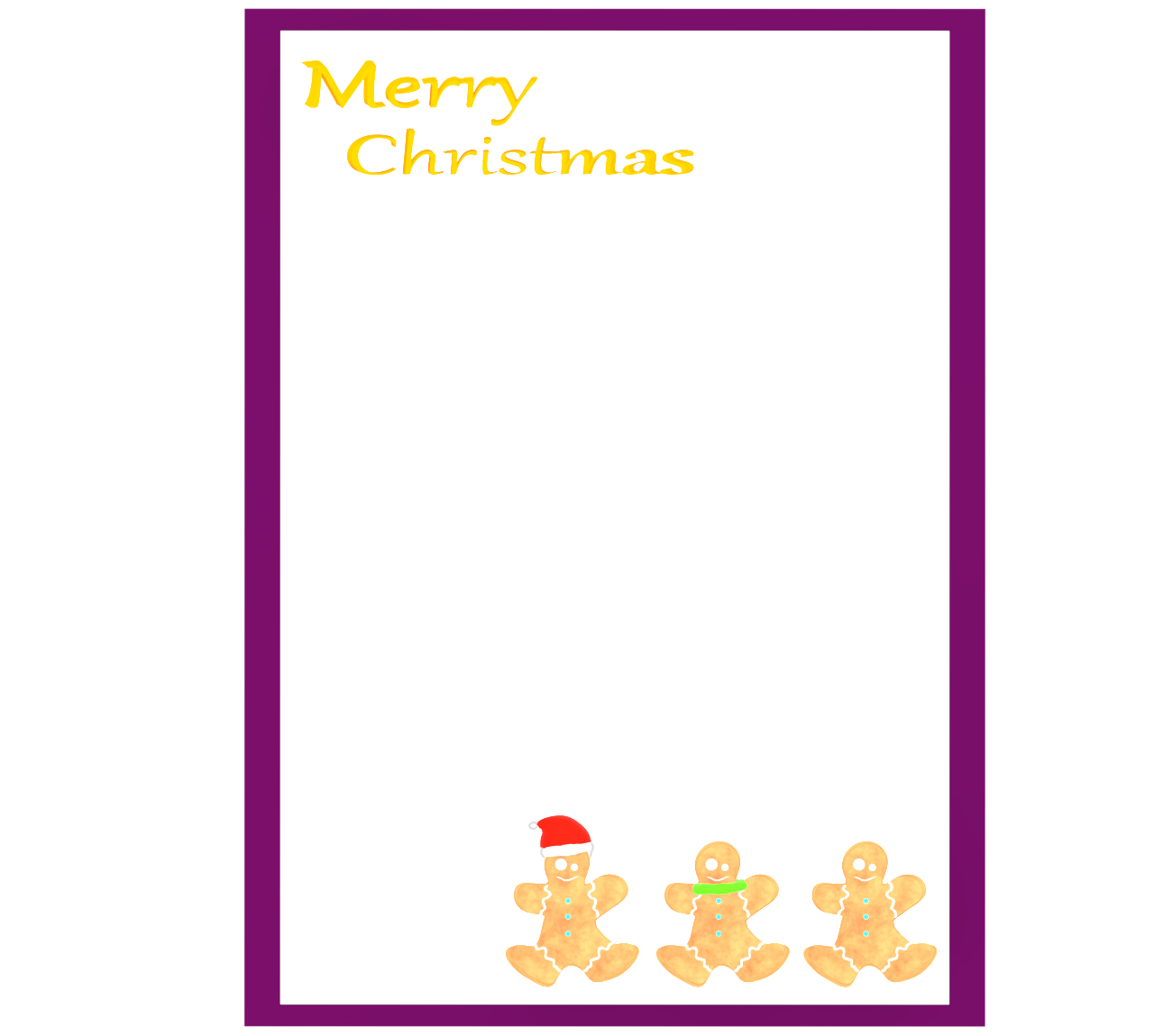 ジンジャーマンクッキーのグリーティングカード