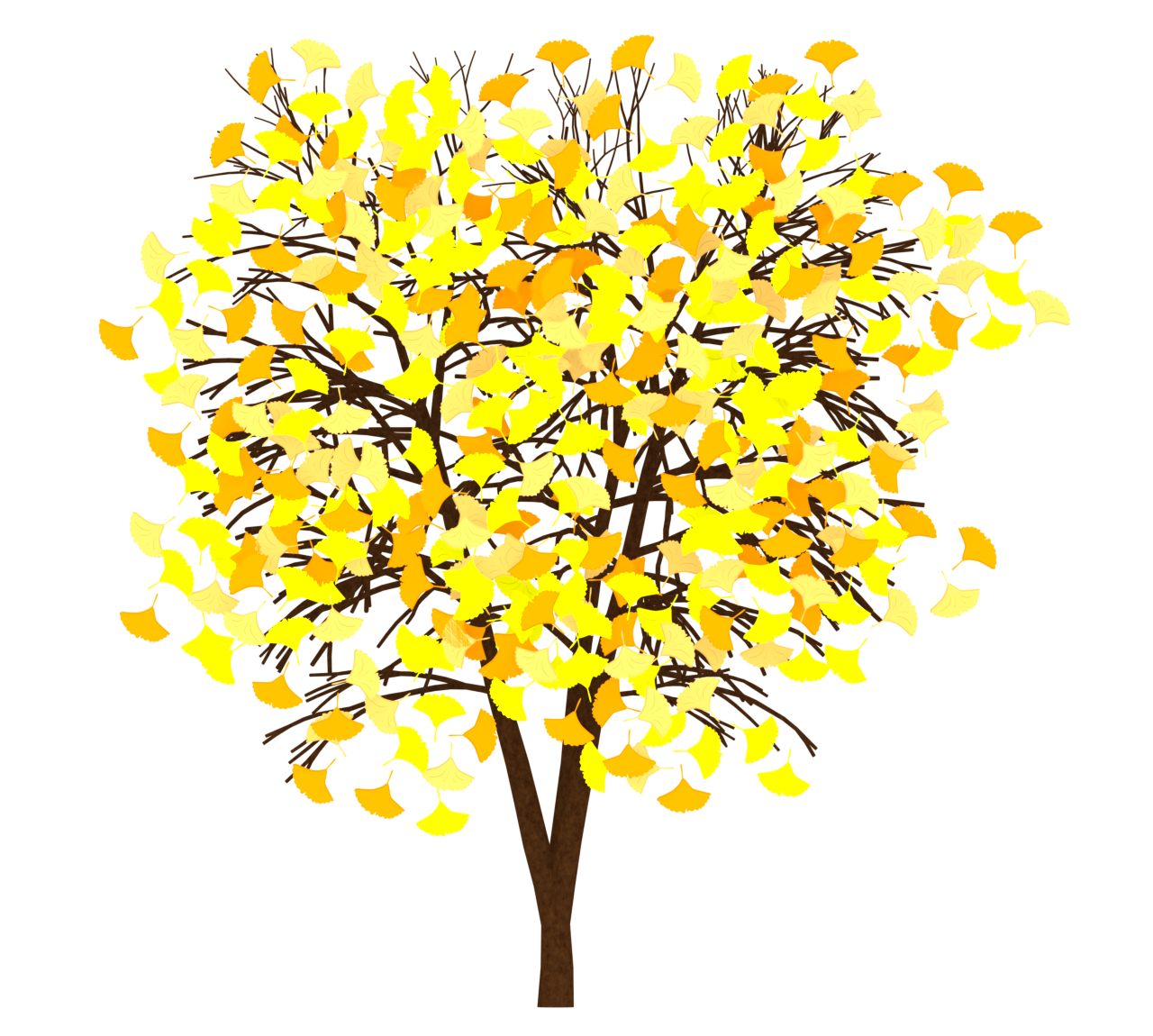 イチョウの木のイラスト