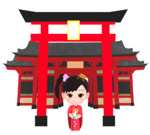 女の子の七五三のイラスト