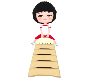 運動神経が悪い女子生徒のイラスト