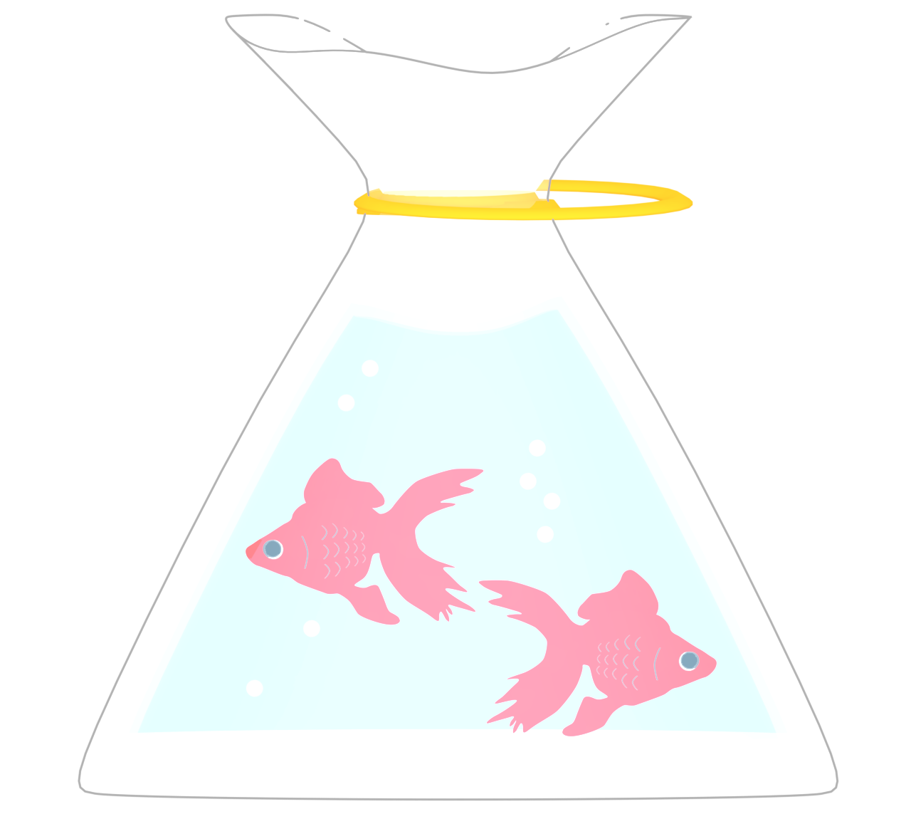 金魚袋のイラスト（透過）