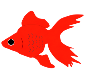 金魚のイラスト（赤色）