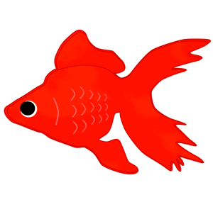 金魚のイラスト（赤色）