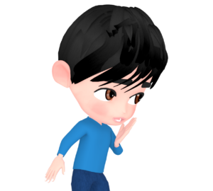 噂話をしている男性のイラスト