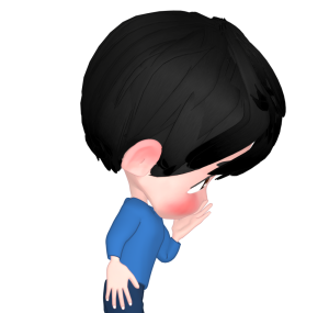 噂話をしている男性のイラスト