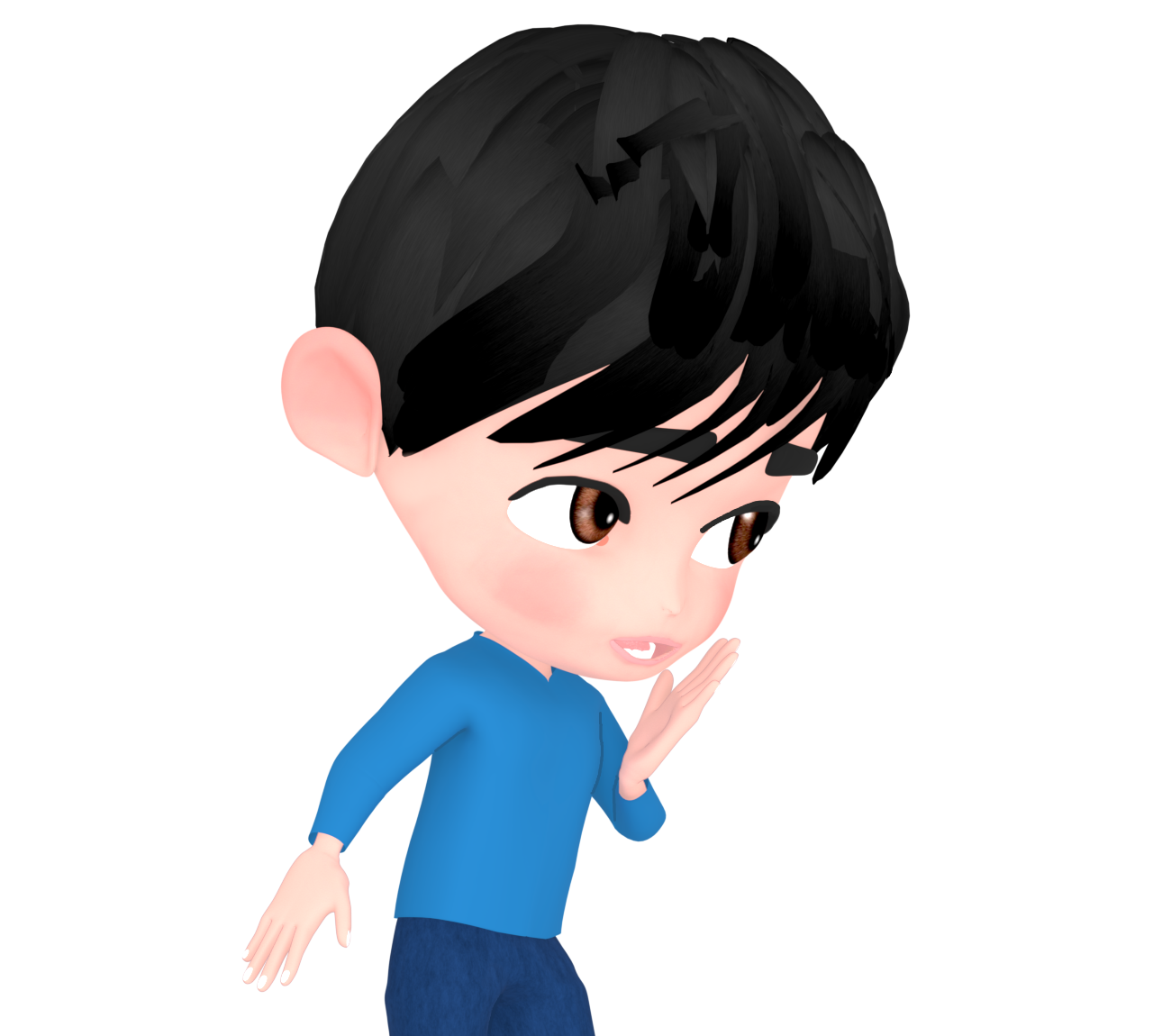 噂話をしている男性のイラスト