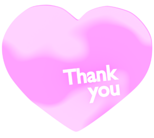 感謝を伝えるハートのイラスト