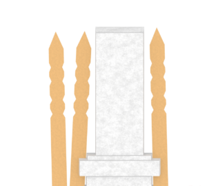 お墓の卒塔婆のイラスト