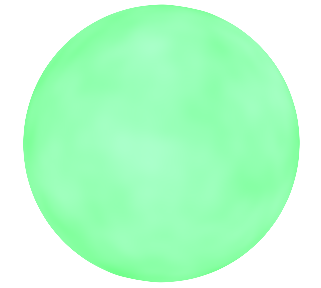 緑色のバランスボールのイラスト