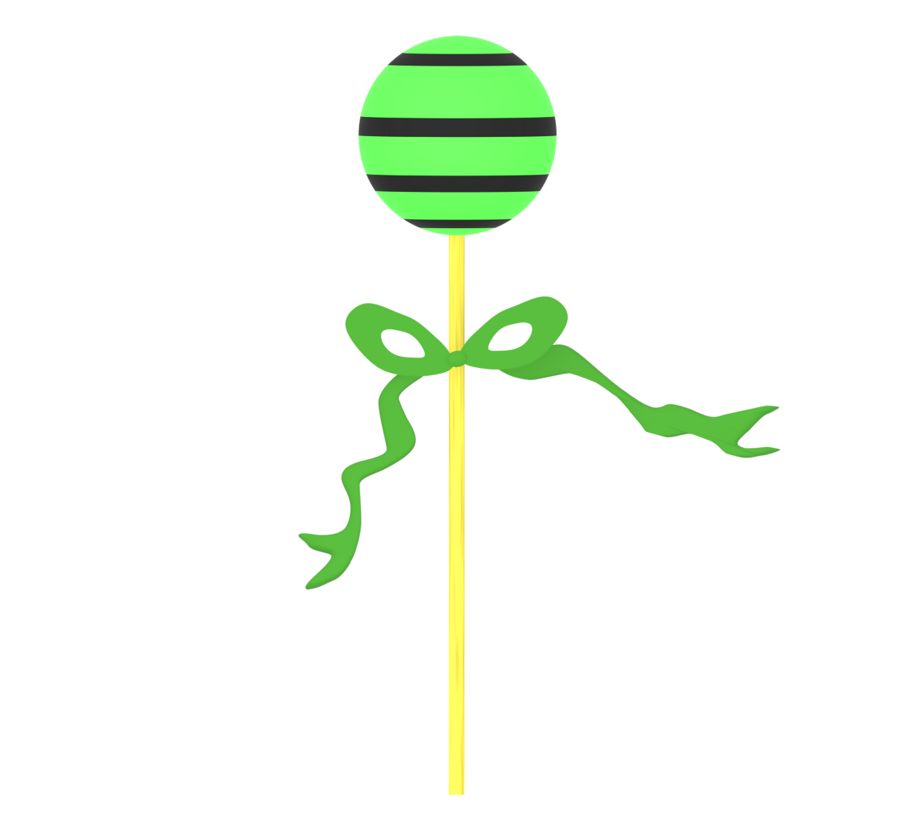 緑色の飴玉のイラスト（ハロウィン）