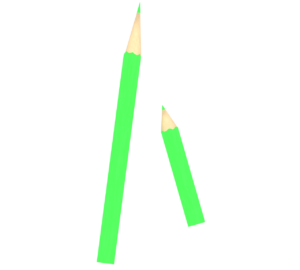 緑色の色鉛筆のイラスト
