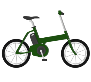 カジュアルな電動アシスト自転車のイラスト
