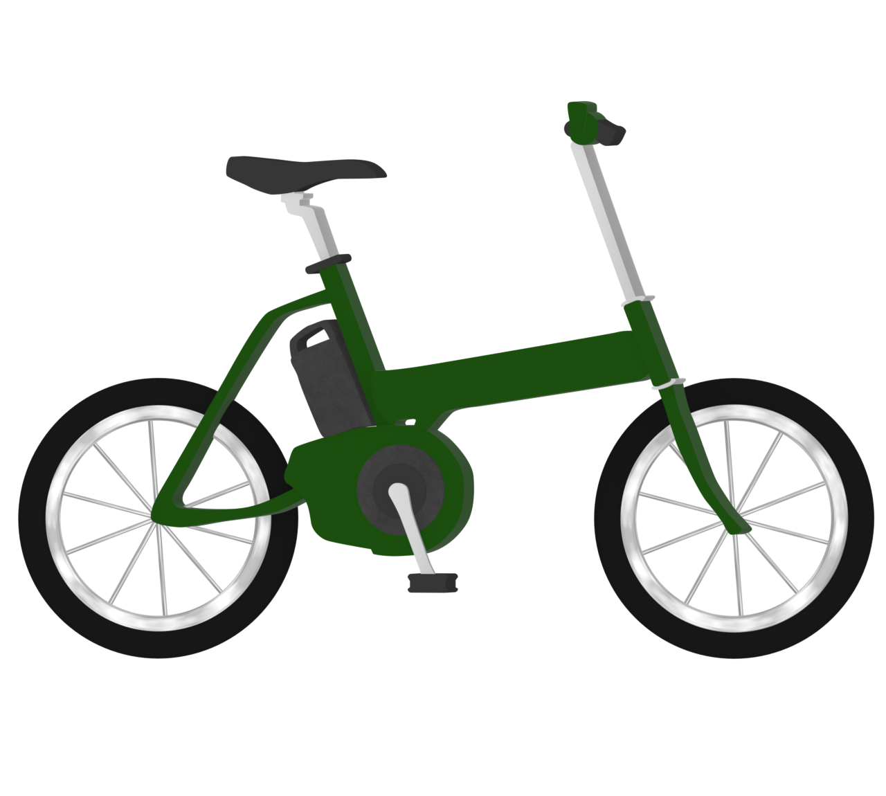 カジュアルな電動アシスト自転車のイラスト