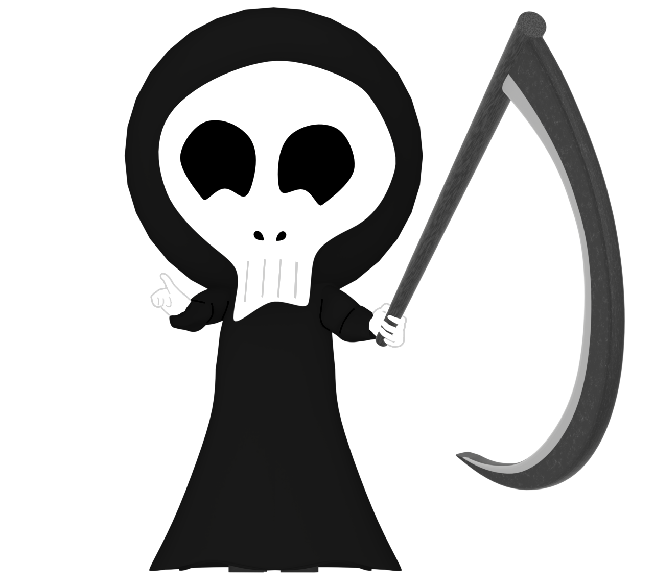 指をさす死神のイラスト