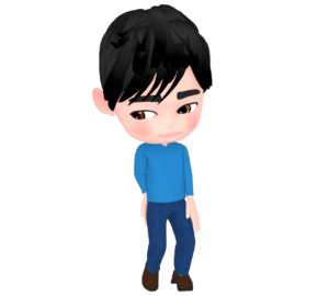 後ろめたい男性のイラスト