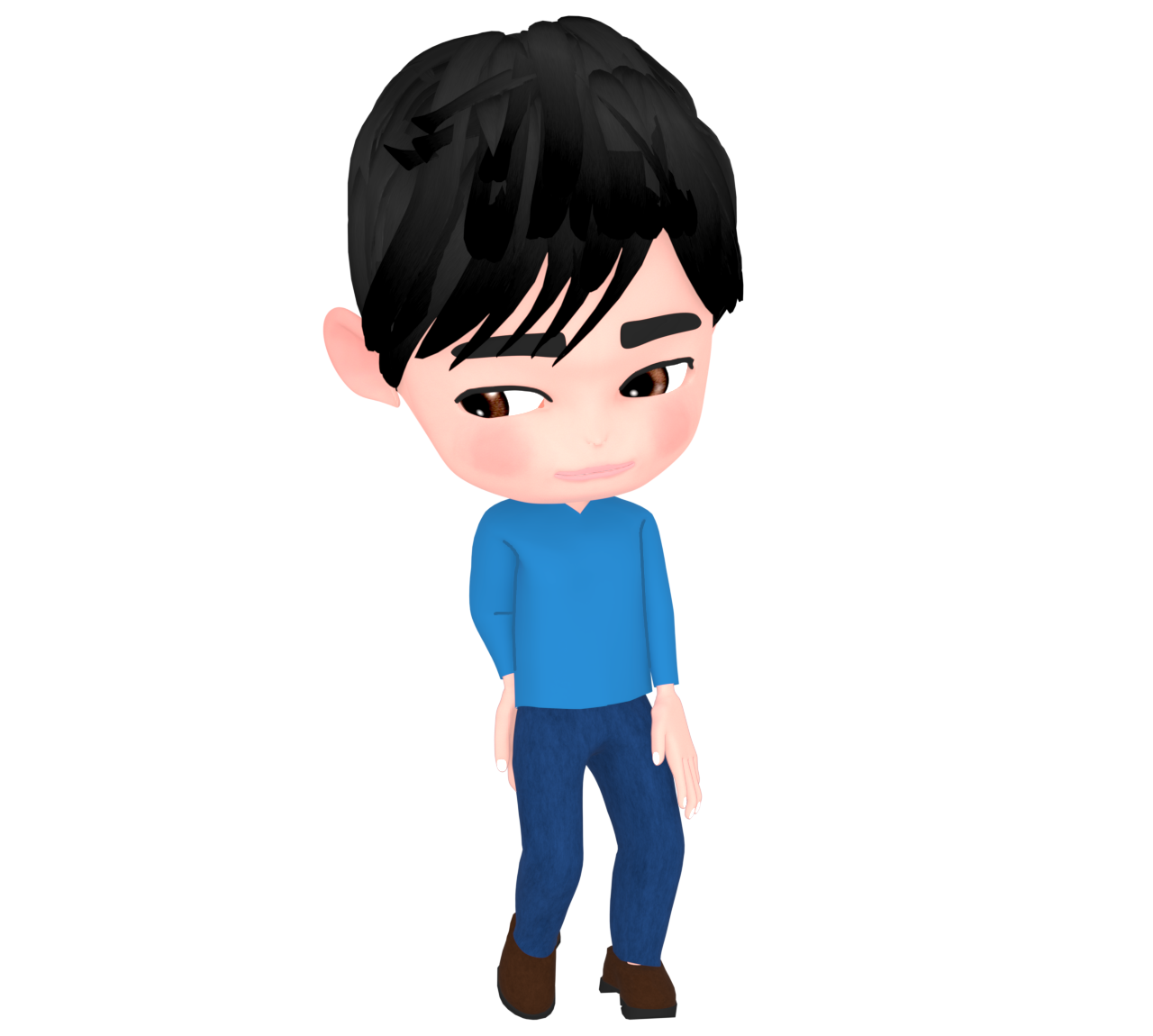 後ろめたい男性のイラスト