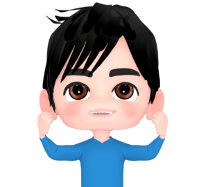 ガッツポーズをする男性のイラスト