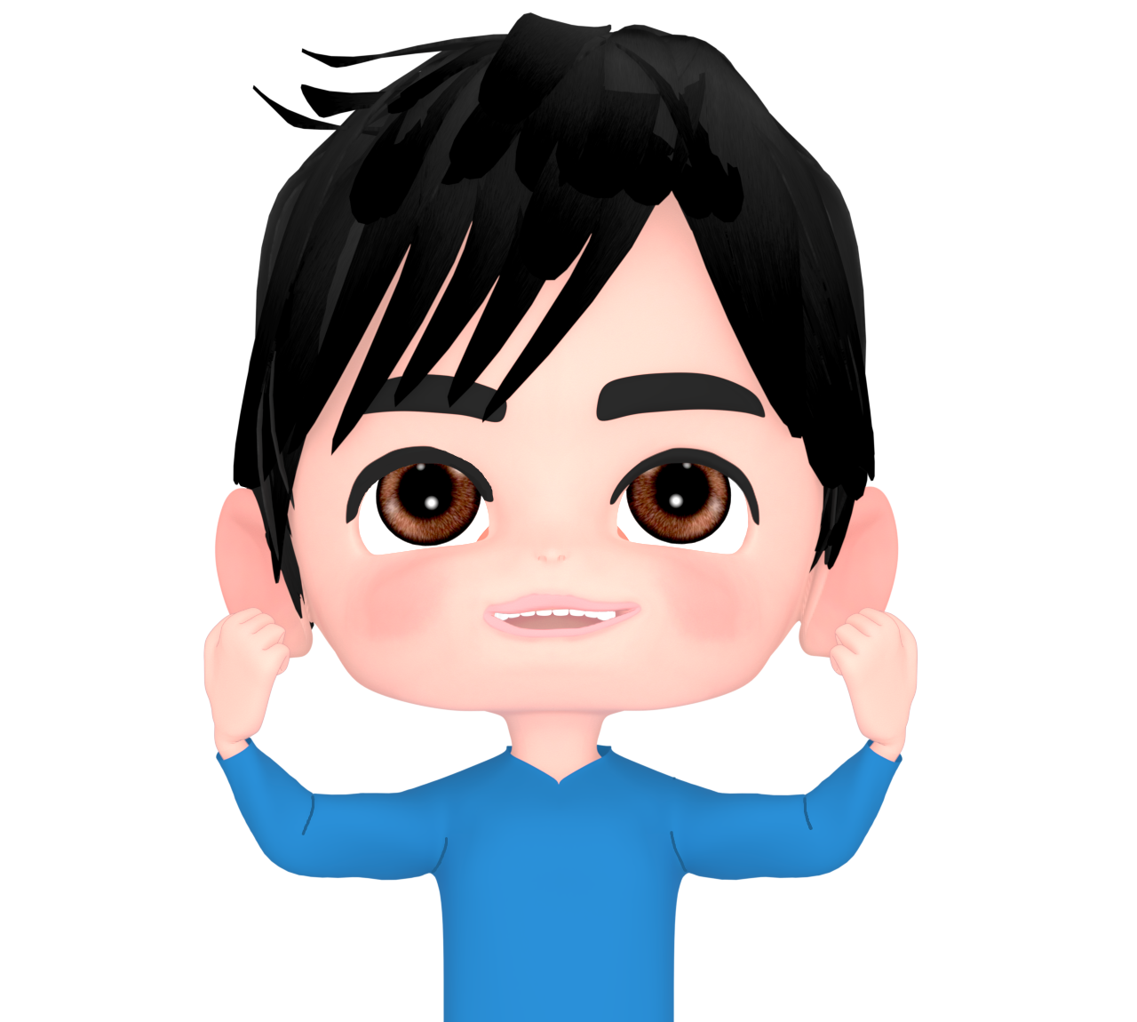 ガッツポーズをする男性のイラスト