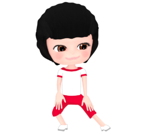準備体操で伸脚をするイラスト