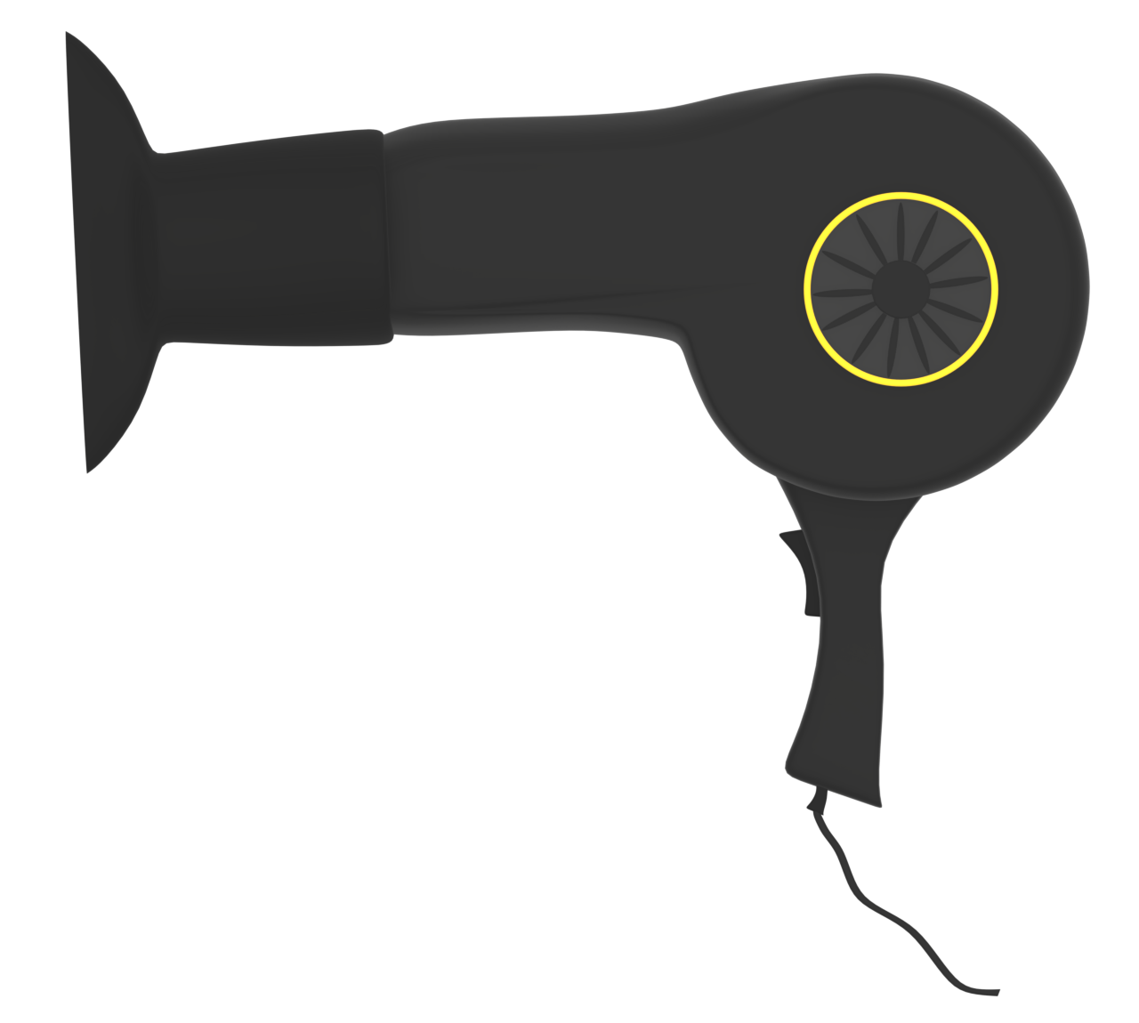 美容師が使うドライヤーのイラスト