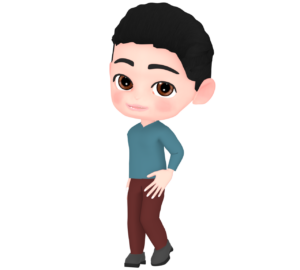 髪型をオールバックにした男性のイラスト