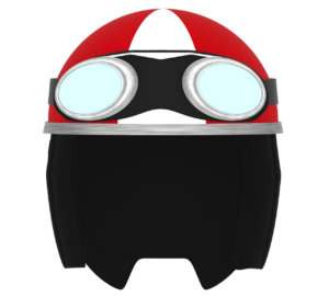 かっこいい半ヘルメットのイラスト