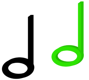 2分音符のイラスト